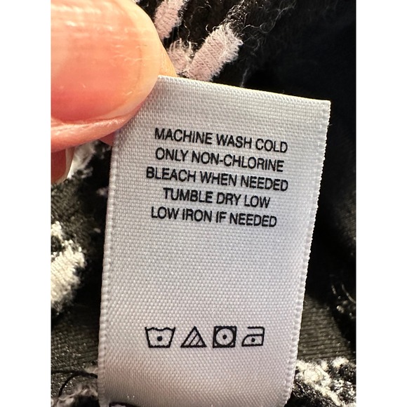 John Mark Chunky Textured Knit Cowl Neck Top Size M Black Gray Boxy 3/4 Sleeve - Picture 10 of 10